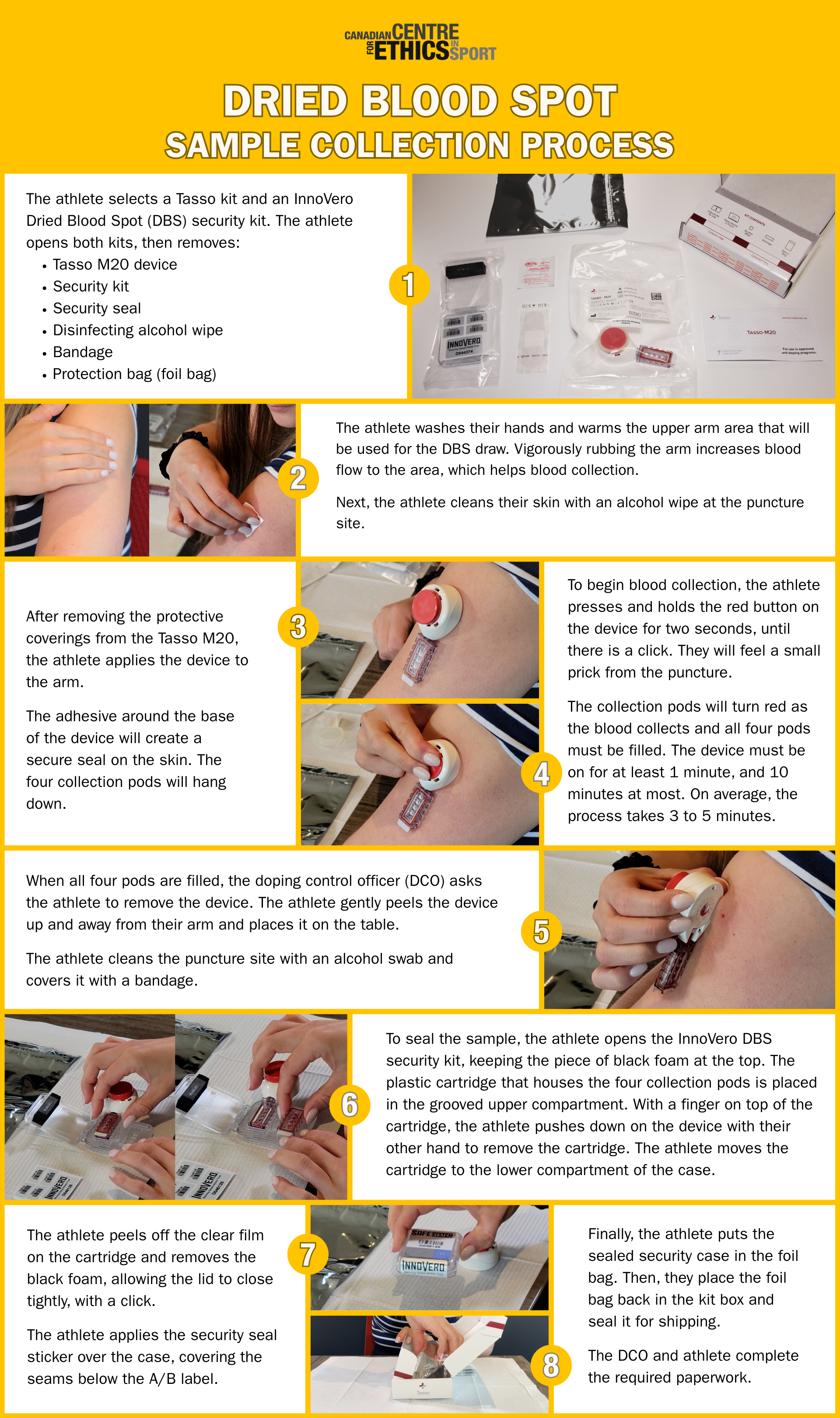 Dried Blood Spot Sample Collection Process - Infographic
