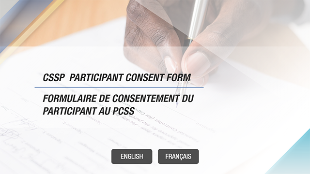 Image de la sélection de la langue du formulaire de consentement