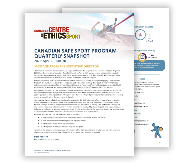 CSSP Quarterly Snapshot, April to June 2025, cover page