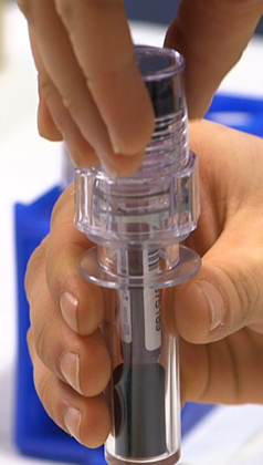 Belinger bottle being sealed