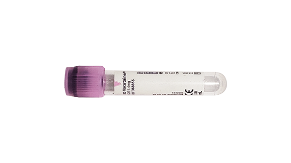 Purple tube – used to test for blood transfusions, haemoglobin-based oxygen carriers, and monitor selected parameters; two tubes of 3 mL are collected